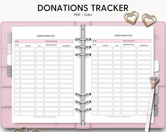 Donation Tracker Printable Tithe Log Charitable Donations - Etsy UK