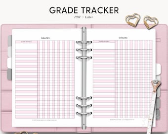 Grade Book Printable | Teacher Grade Tracker | Record Student Grades, Attendance & Progress | Homeschool and Classroom | Instant Download