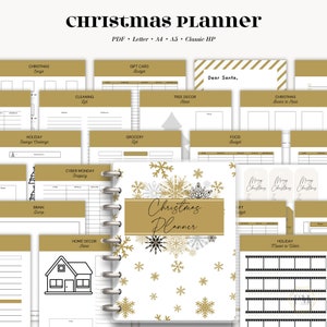 Weihnachtsplaner, druckbarer Urlaubsplaner, Weihnachtsplaner, Geschenkplaner, Kochplaner, Urlaubszeit Organisator, Weihnachten To Do, Party