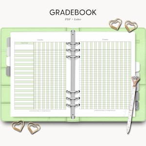 Teacher Grading System, Grade Tracker, Digital Gradebook, Printable Grade Book, Student Grades, Grade Book for Teachers, Homeschool Grades