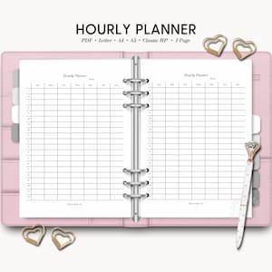 Hourly Planner, Time Blocking, ADHD Planner, Weekly Hourly Planner, Weekly Schedule, Undated Planner, Weekly Organizer, To Do List Printable