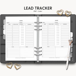 Lead Tracker, Call Log, Lead Follow Up, Sales Call Log, Follow Up Tracker, Cold Call Tracker, Call Log, Sales Tracker, Lead Generation Log
