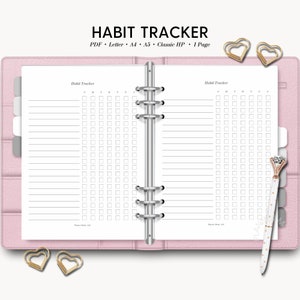 Habit Tracker, Routine Tracker, Daily Habit Tracker, Wellness Planner ...