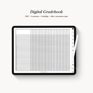 Digital Teacher Gradebook: Homeschool Grading System (digital Download ...