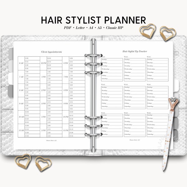 Hair Stylist Client Book, Hair Salon Business Owner, Hair Client Tracker, Beauty Salon, Hairstylist Appointment Book, Freelance Beautician