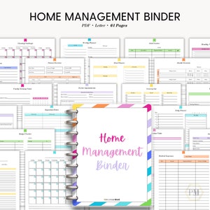 Household Binder, Home Management Binder, Home Binder, Family Household Binder, Life Organizer, Household Planner Printable, Home Organizer