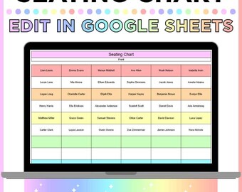 Editable Seating Chart, Classroom Desk Layout, Seat Assignment, Classroom Layout