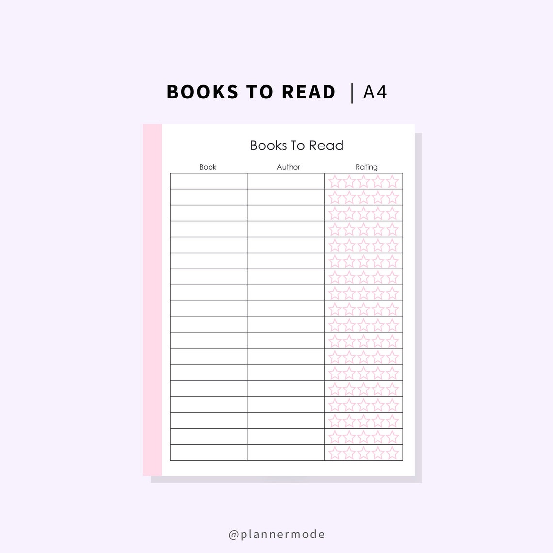Books to Read Reading Log Books Printable Books Planner Etsy