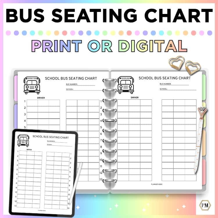 School Bus Seating Charts Templates