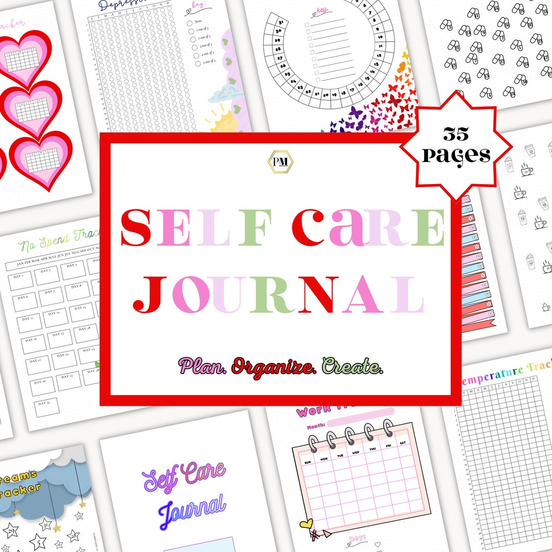 Self Care Journal Printable, Dot Journal, Wellness Planner, Mental ...