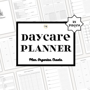 Daycare Business Planner, Child Care Planner, Daycare Forms, Home Daycare, Daycare Business, Preschool Planner, Digital Download
