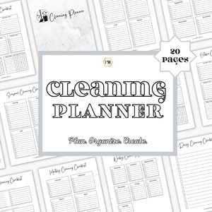 Cleaning Schedule, Weekly Cleaning, Weekly Cleaning Planner, Monthly Cleaning Guides, Cleaning Lists, Spring Cleaning