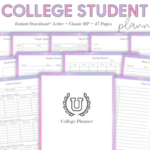 Study Planner, College Application Tracker, College Student Planner, Goodnotes College Planner, Student Planner, Academic Planner