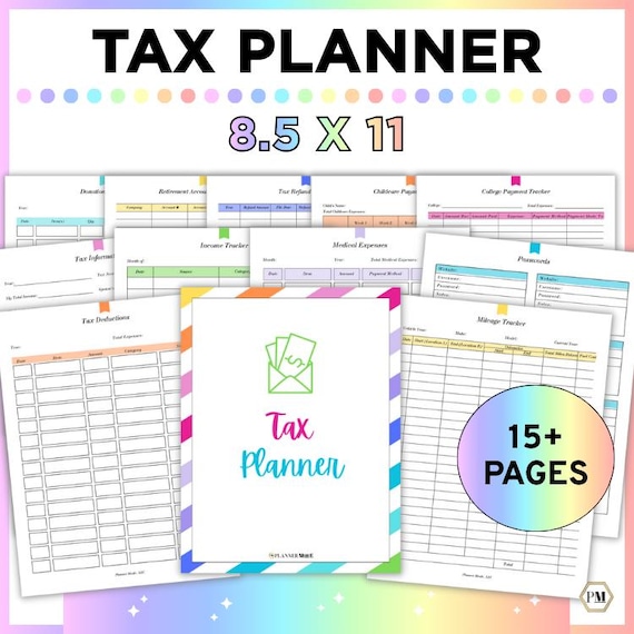 Printable Tax Planner: Personal & Small Business (Digital Download)