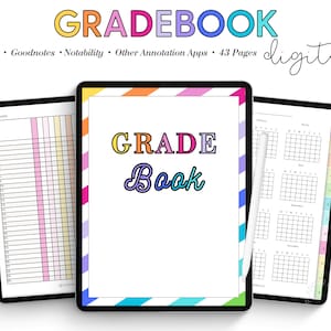 Digital Goodnotes Teacher Gradebook: Homeschool Student Grade Tracker (PDF)