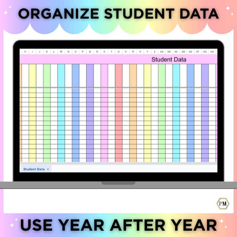 Student Data Tracker, Editable Progress Monitoring Template (google ...