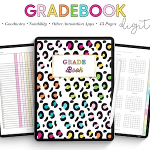 Digital Gradebook, Teacher Grading System, Grade Tracker, Teacher Gradebook, Student Grades, Grade Book for Teachers, Homeschool Grades