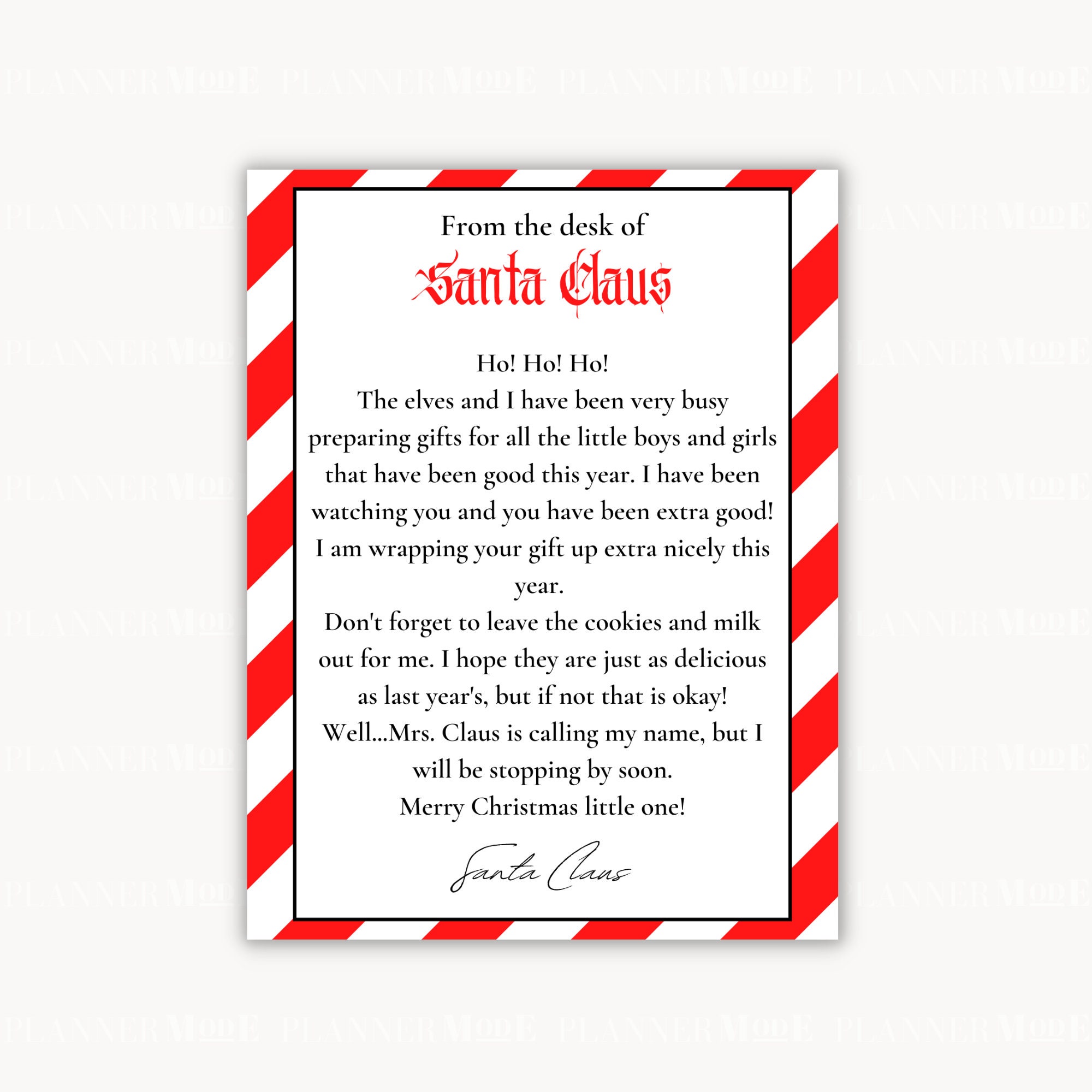 Santa Notepad, Letter From Santa, Santa Letter, From the Office of ...