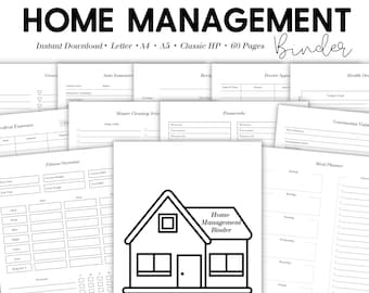 Household Management Binder: Home & Life Organizer (Printable)