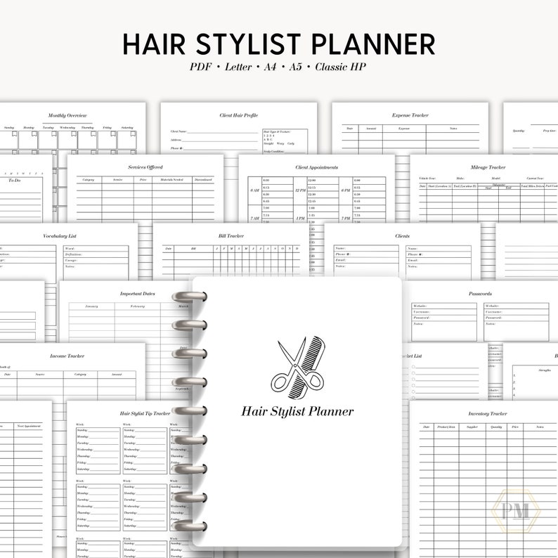 Hair Stylist Client Book, Hair Salon Business Owner, Hair Client