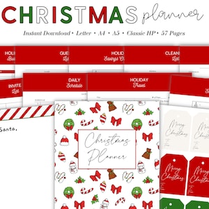 Weihnachtsplaner, Urlaubsplaner, Weihnachtsplaner, Geschenkplaner, Kochplaner, Urlaubssaison Organisator, Weihnachten To Do, Party