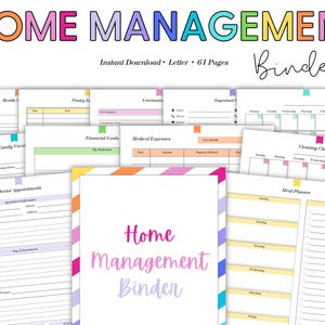 Haushaltsmappe, Hausmanagement-Mappe, Home-Mappen, Familienhaushalt-Mappe, Life Organizer, Haushaltsplaner Printable, Home Organizer