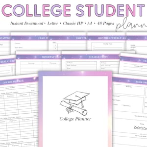 School Planner Pages, Goodnotes student planner college, College Application Log, College Planner, Student, Academic Planner, College Prep