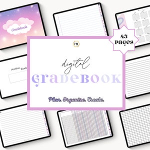 Digital Teacher Gradebook: Homeschool Grade Tracker (Digital Download)