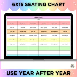 Seating Assignment Screen Editable Seating Chart, Classroom Desk Layout, Seat Assignment, Google ...