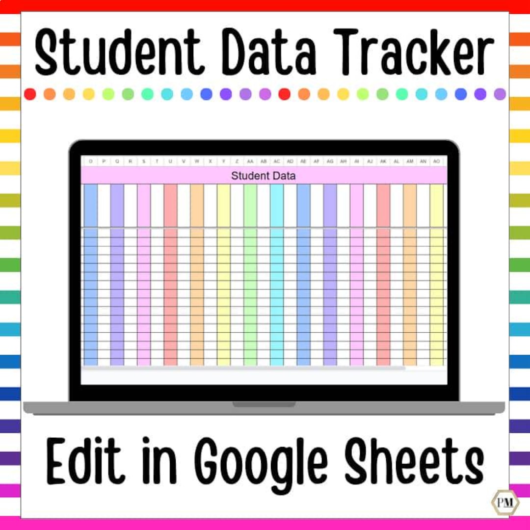 Student Data Tracker, Editable Progress Monitoring Template (google ...