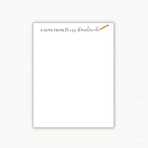 Roteiro da Mesa do Bloco de Notas, Bloco de Notas do Professor, Anotações do Professor, Presentes para Professores, Bloco de Escrita, Modelo do Canva, Uma Anotação de, Editável | T45