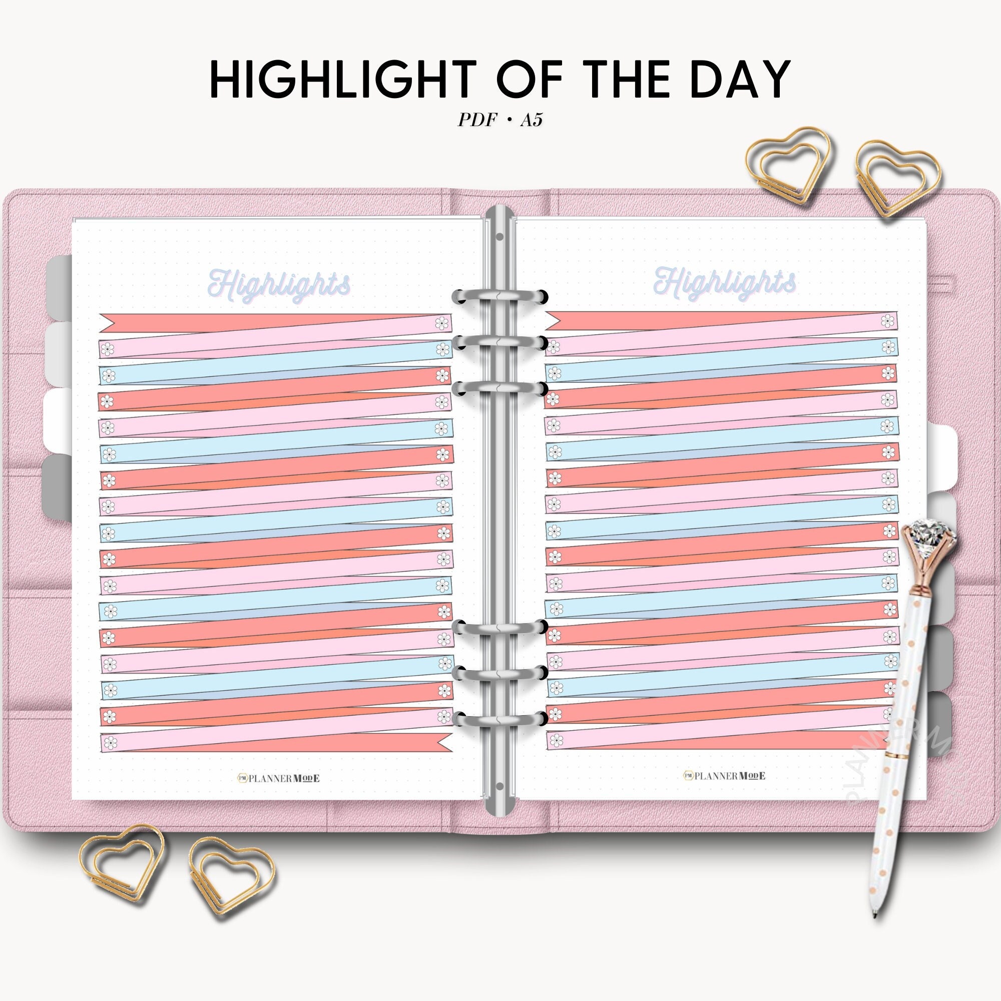 Highlight of My Day Large Bullet Journal Printable Pages