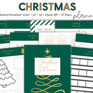 Weihnachtsplaner zum ausdrucken, Party Planer, druckbare Urlaubsplaner, Weihnachtsplaner, Geschenkplaner, Ferienzeit Organisator, Weihnachten To Do