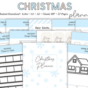 Weihnachtsplaner, Weihnachtsplaner, Kochplaner, druckbarer Urlaubsplaner, Geschenkplaner, Urlaubszeit Organisator, Weihnachten To Do, Party