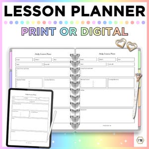 Vorlage für einen täglichen Stundenplan: Homeschool Lehrerplaner (Digitaler Download)