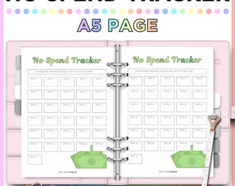 No Spend Tracker: A5 Budgeting Journal Page (Digital Download)