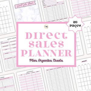 Direct Sales Planner, Direct Sales Planner MLM Printable, Network Marketing Templates, MLM Planner, Small Business Planner