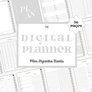 Digital Goodnotes Planner, Undated Digital Planner, Monthly Digital Planner, Digital Planner, Goodnotes Template, Hyperlinked Planner