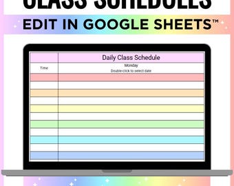 Weekly Class Schedule, Editable Weekly Schedule Template, Classroom Routine, Teacher Class Schedule, Classroom Schedule