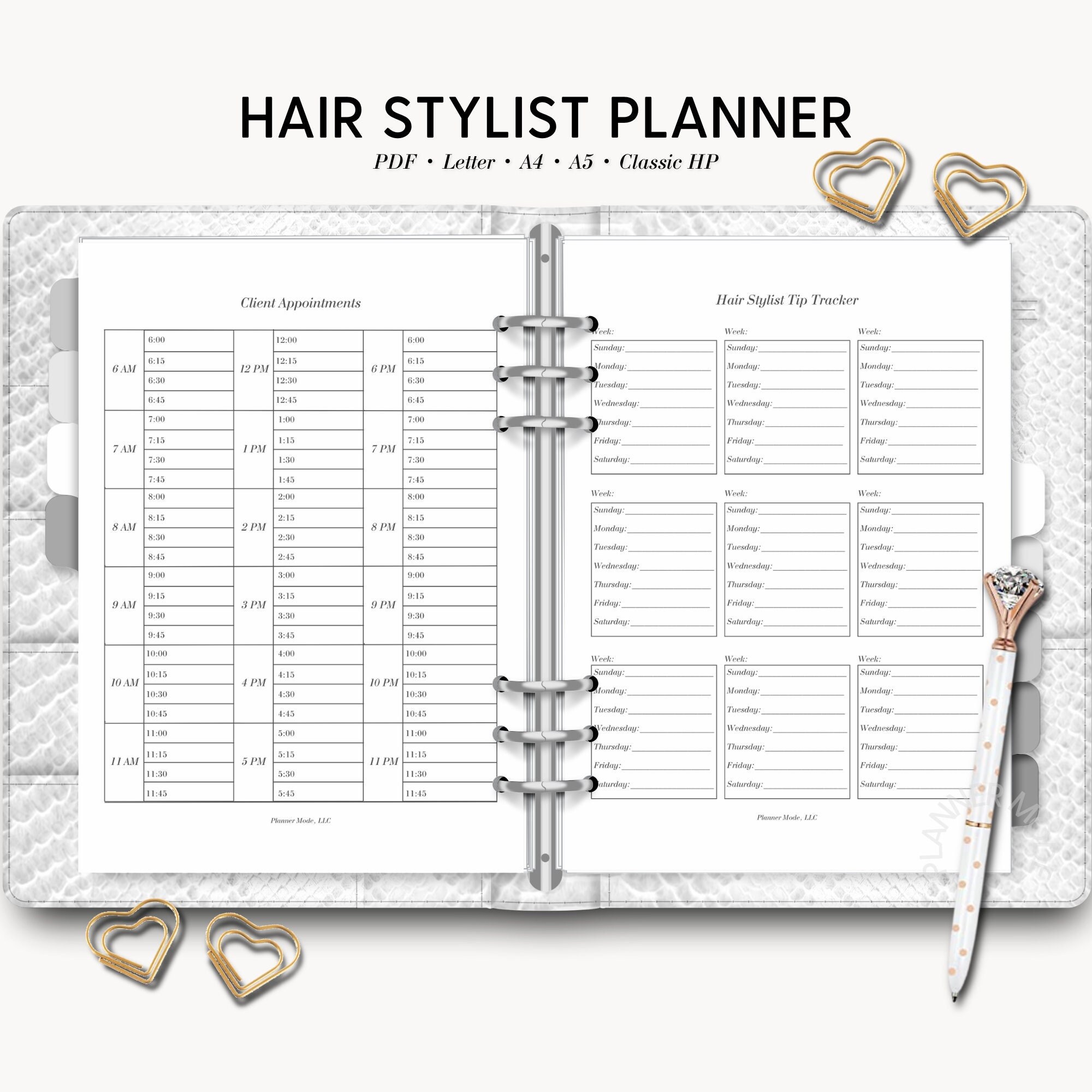 Hair Stylist Client Book, Hair Salon Business Owner, Hair Client