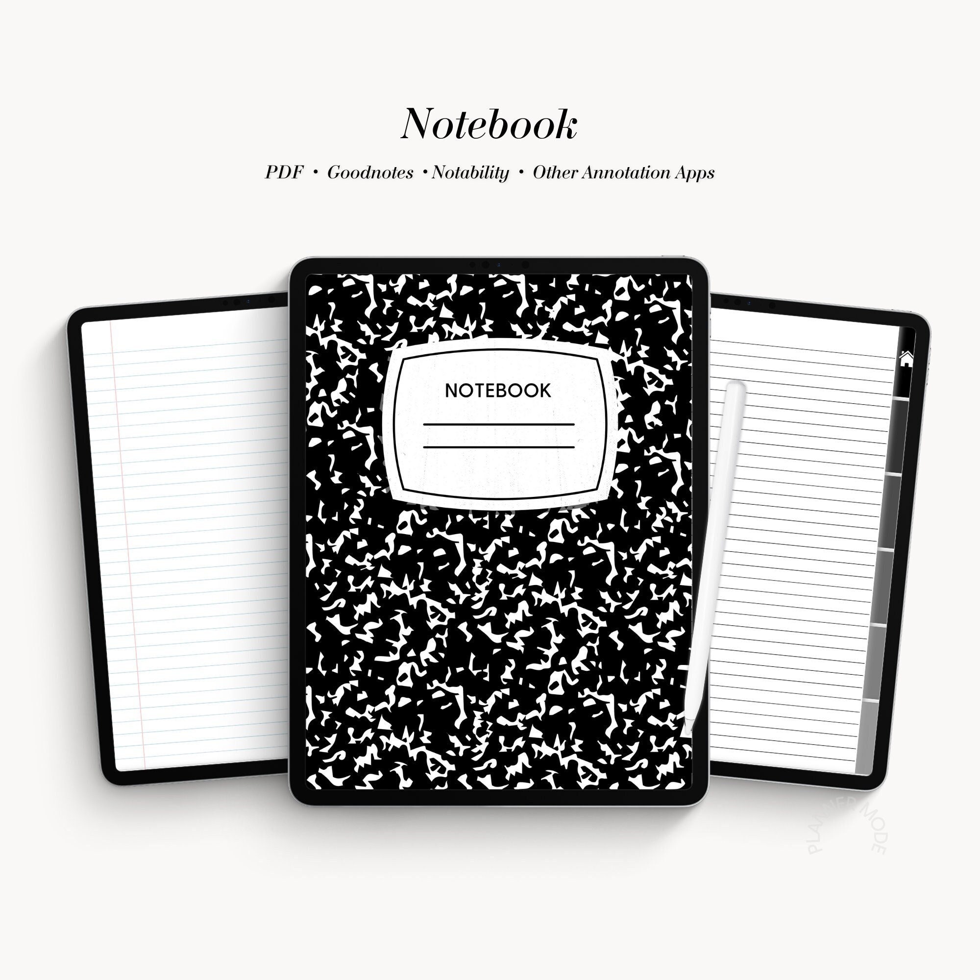 Digital Notebook, Goodnotes Paper, Digital Download, Notetaking Planner ...