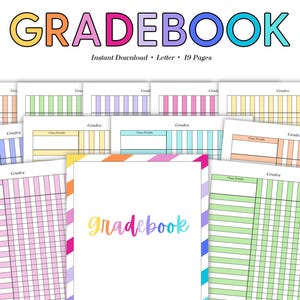 Goodnotes Gradebook: Printable Grade Tracker for Teachers (Letter Size) (Digital Download)