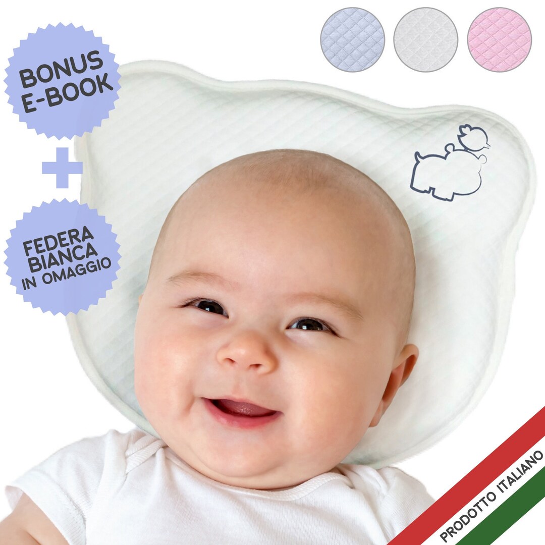 Baby Pillow Pippi Poppi Memory Foam Care Flat Head Antisuffocation 2