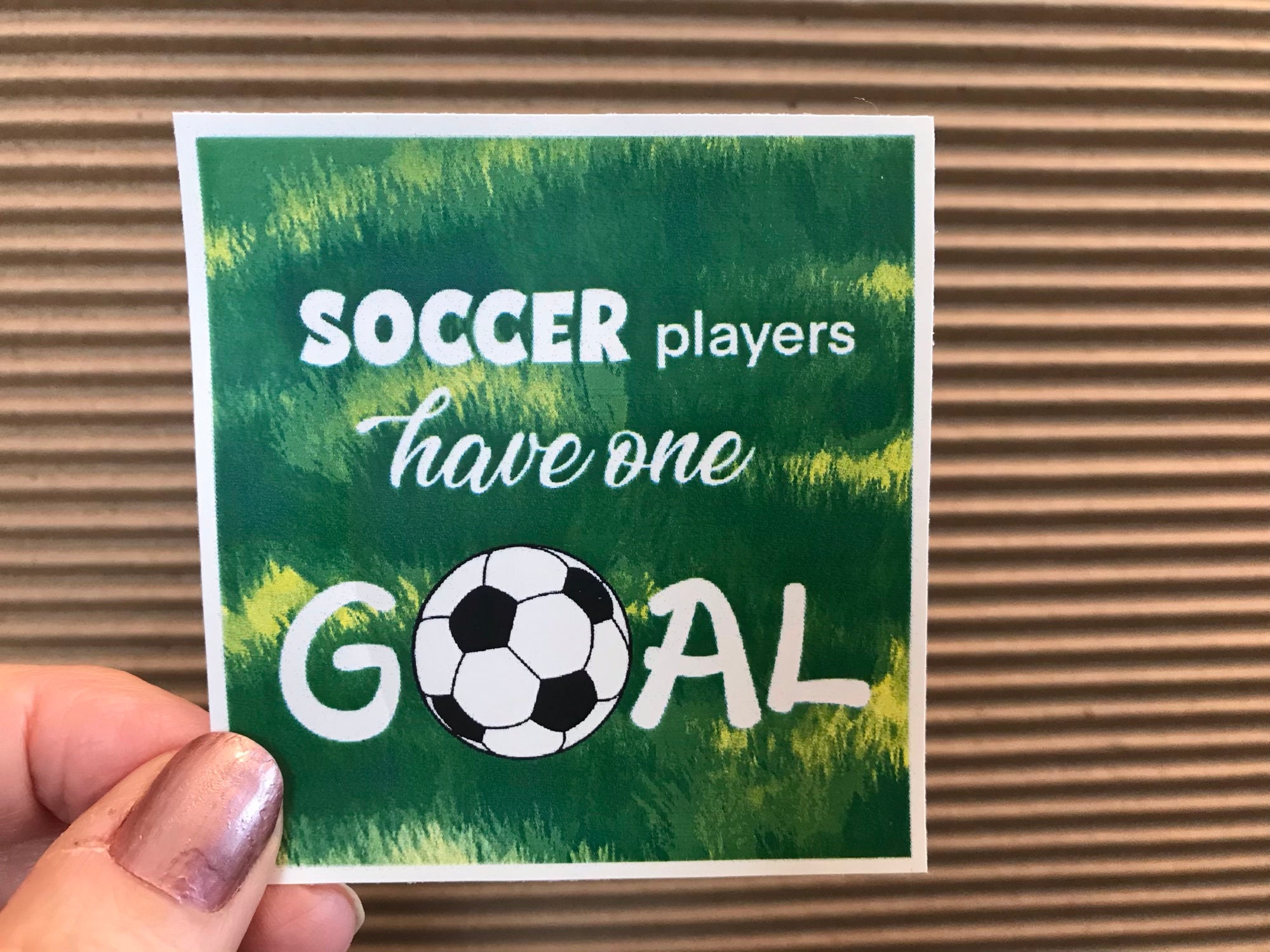 SOCCER players have one goal quality waterproof sticker Etsy