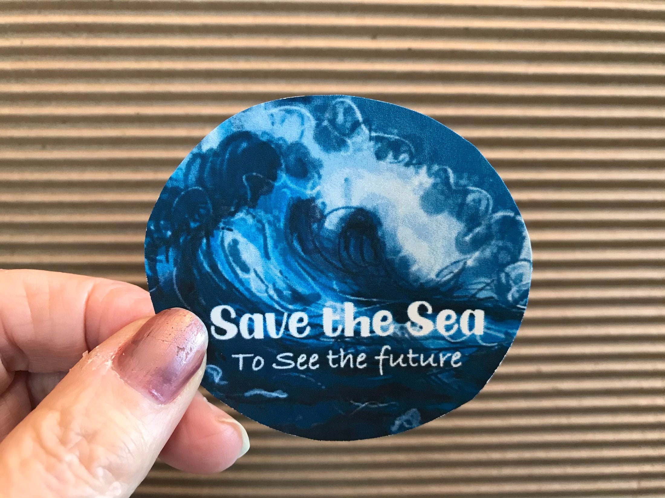 Ocean conservation sticker/ocean laptop sticker/ocean Etsy