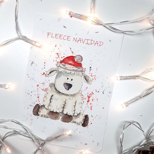 carte de Noël | | plantable Drôle de carte de Noël | carte de Noël eco | Carte postale de Noël