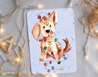 Christmas  card | Plantable Christmas eco seed paper card | Plantable post card | Sizes A5 A6 | Seed card with envelope | Sustainable paper