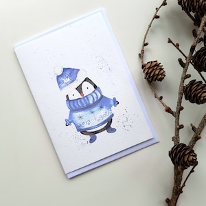 Christmas card | Cute penguin