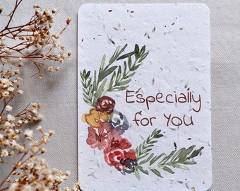 Especially For You Special Gift Card Plantable Paper Seed Paper