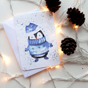 Cartão de Natal | Cartão de Natal plantável | Papel semente | Postal de Natal | Com envelope | 20 desenhos | Temporada de férias